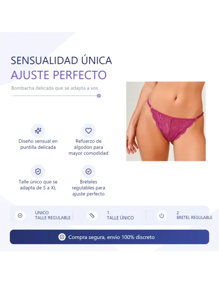 Bombacha spicy wine talle único - by sexitive | Sexitive | Tangas cola less
