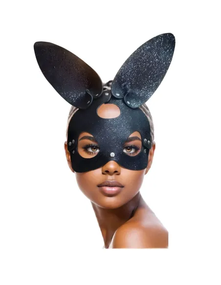 Mascara conejo glitter negro | Infarta fetish | Máscaras y antifaces