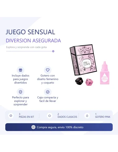 Love kit pink sexy drops! + dados clásicos | Sexitive | Juegos eróticos