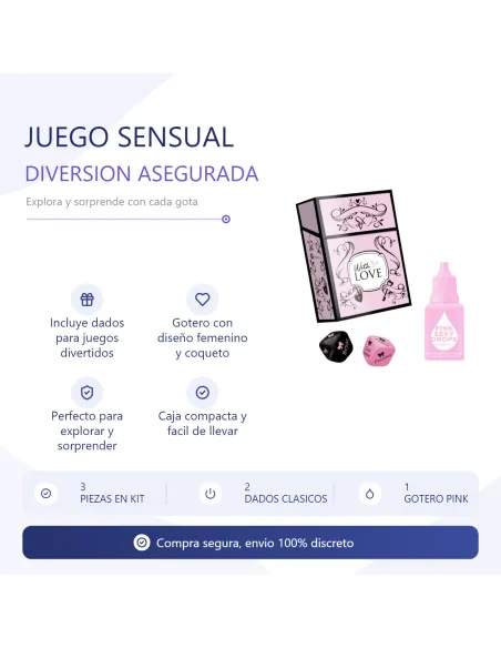 Love kit pink sexy drops! + dados clásicos | Sexitive | Juegos eróticos