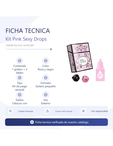 Love kit pink sexy drops! + dados clásicos | Sexitive | Juegos eróticos