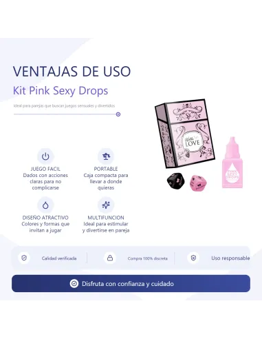 Love kit pink sexy drops! + dados clásicos | Sexitive | Juegos eróticos