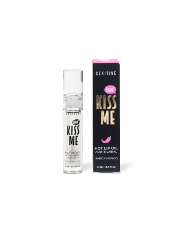 Kiss me - hot lip oil efecto calor | sabor mango | Sexitive | Masajes y relax