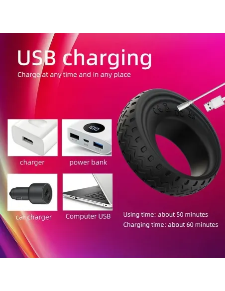 Anillo vibrador whirlwind tire secwell recargable con 10 modos usb | Secwell | Anillos