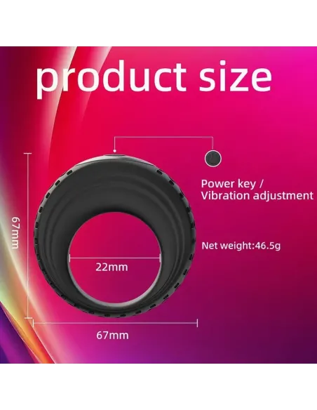 Anillo vibrador whirlwind tire secwell recargable con 10 modos usb | Secwell | Anillos