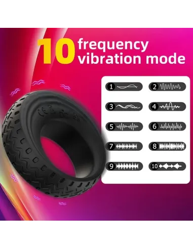 Anillo vibrador whirlwind tire secwell recargable con 10 modos usb | Secwell | Anillos