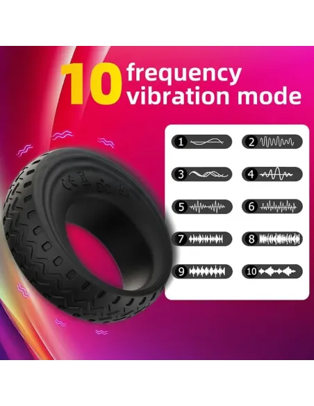 Anillo vibrador whirlwind tire secwell recargable con 10 modos usb | Secwell | Anillos