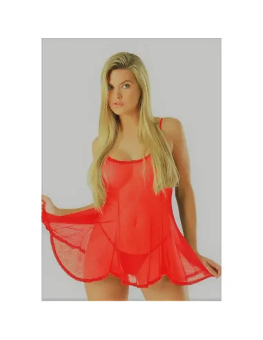 Camisolin de tul tipo campana medium rojo | Romanett | Baby dolls