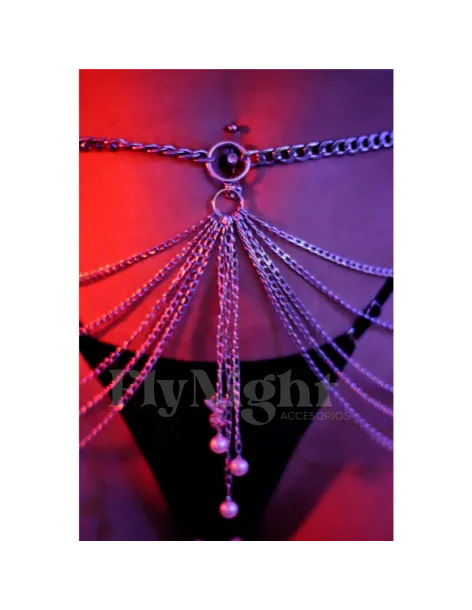 Caderera de cadenas con perlas | Fly night | Accesorios y outfits