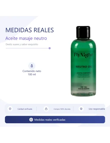 Aceite masaje neutro 100ml | Fly night | Corporales