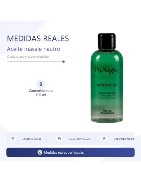 Aceite masaje neutro 100ml | Fly night | Corporales