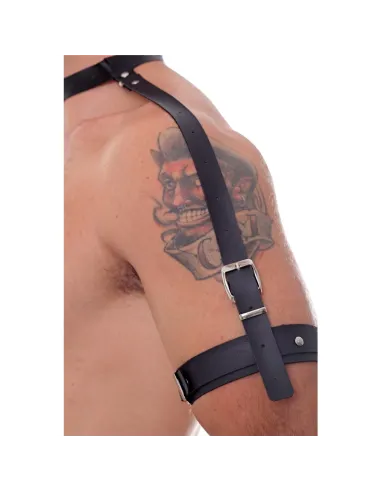Arnes de cuello y brazos regulable - eco cuero negro | Infarta fetish | Accesorios y outfits