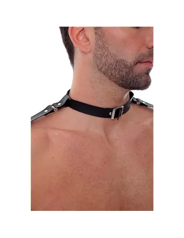 Arnes de cuello y brazos regulable - eco cuero negro | Infarta fetish | Accesorios y outfits
