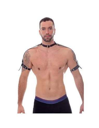 Arnes de cuello y brazos regulable - eco cuero negro | Infarta fetish | Accesorios y outfits