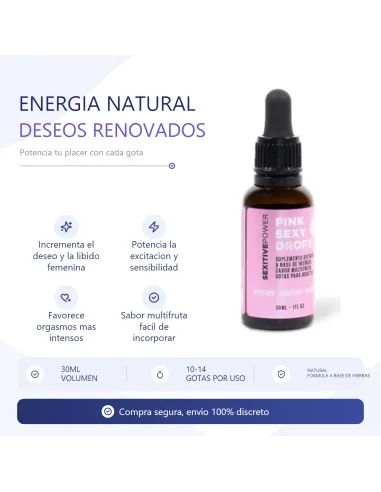 Pink sexy drops 30ml | Sexitive | Capsulas potenciadoras
