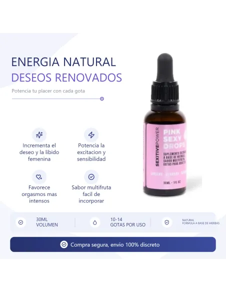 Pink sexy drops 30ml | Sexitive | Capsulas potenciadoras
