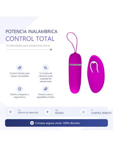 Vibrador debby estimulador clitoris control remoto | Pretty love | Bolas y huevos vaginales