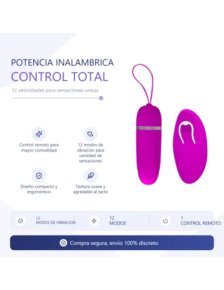 Vibrador debby estimulador clitoris control remoto | Pretty love | Bolas y huevos vaginales