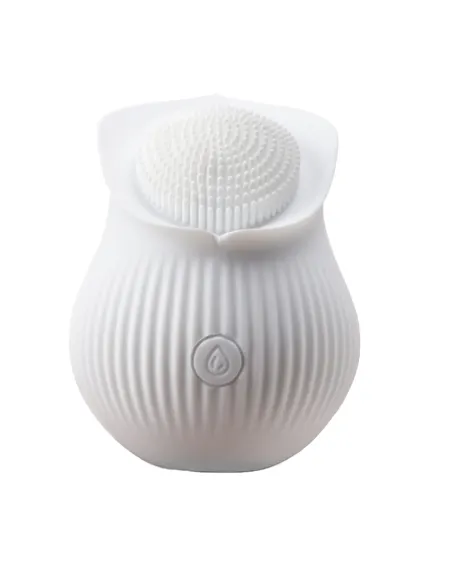 Vibrador white rose estimulador clitoris usb recargable 10 funciones 6cmx7cm | S-hande | Estimuladores clítoris