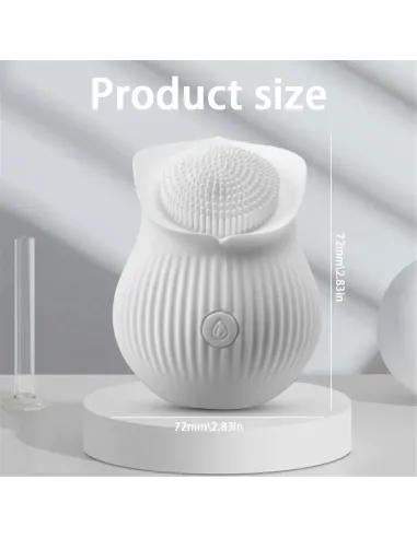 Vibrador white rose estimulador clitoris usb recargable 10 funciones 6cmx7cm | S-hande | Estimuladores clítoris