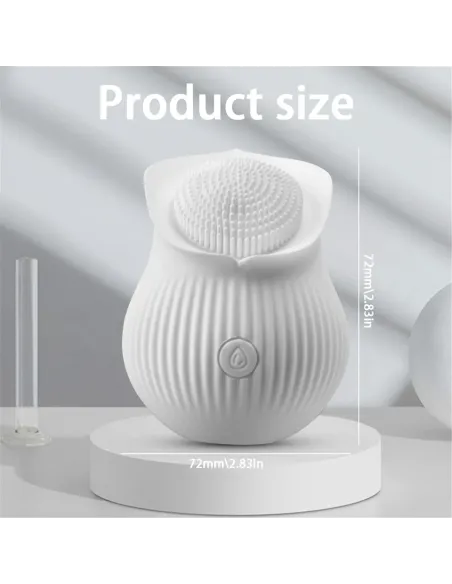 Vibrador white rose estimulador clitoris usb recargable 10 funciones 6cmx7cm | S-hande | Estimuladores clítoris