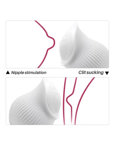 Vibrador white rose estimulador clitoris usb recargable 10 funciones 6cmx7cm | S-hande | Estimuladores clítoris