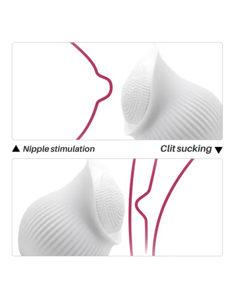 Vibrador white rose estimulador clitoris usb recargable 10 funciones 6cmx7cm | S-hande | Estimuladores clítoris