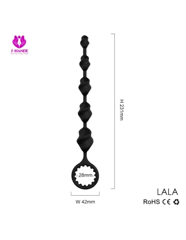 Consolador anal lala 23cm x 2,5cm - silicona | S-hande | Varitas y bolas