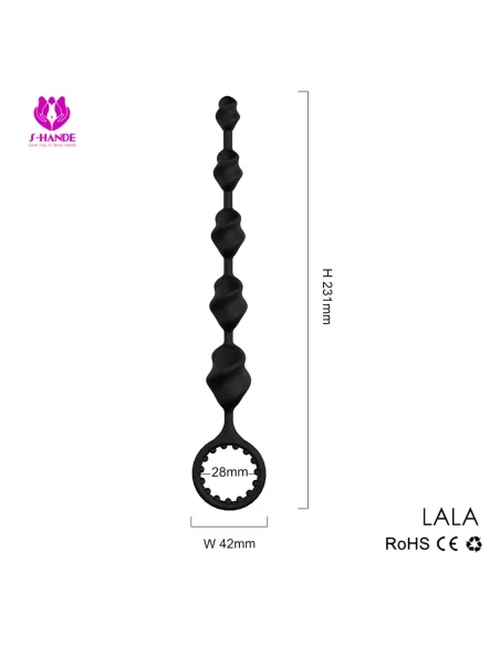 Consolador anal lala 23cm x 2,5cm - silicona | S-hande | Varitas y bolas