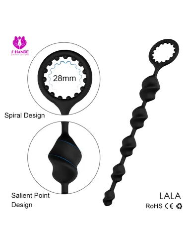 Consolador anal lala 23cm x 2,5cm - silicona | S-hande | Varitas y bolas