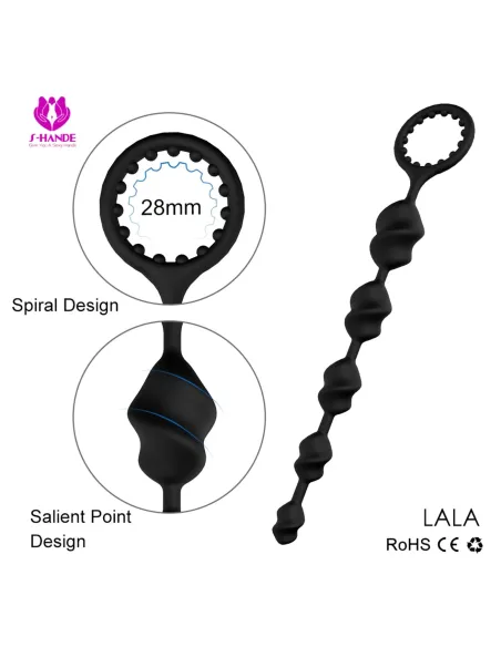 Consolador anal lala 23cm x 2,5cm - silicona | S-hande | Varitas y bolas