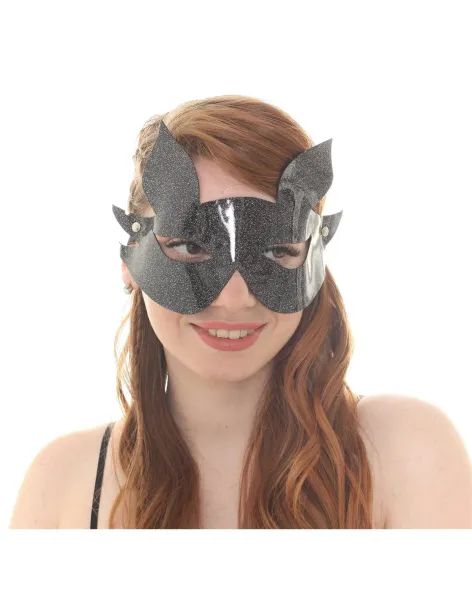 Máscara zorrita destello negro | Infarta fetish | Máscaras y antifaces