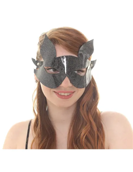 Máscara zorrita destello negro | Infarta fetish | Máscaras y antifaces