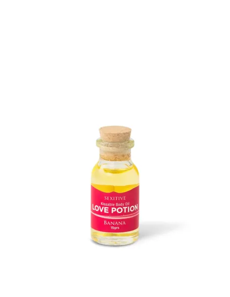 Mini aceite comestible love potion banana 15ml | Sexitive | Comestibles