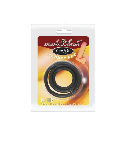 Set 3 anillos rubber | Baile | Anillos