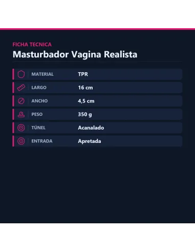 Masturbador vagina 16cm x 4,5cm | Baile