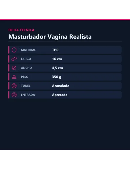 Masturbador vagina 16cm x 4,5cm | Baile