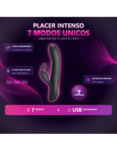 Vibrador dylan 7 funciones waving usb recargable | Pretty love | Vibradores