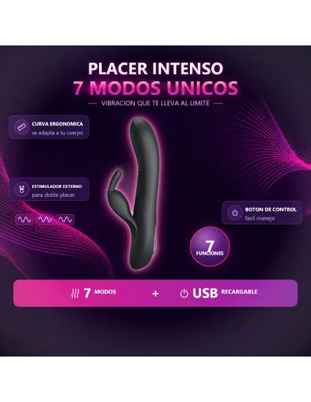 Vibrador dylan 7 funciones waving usb recargable | Pretty love | Vibradores