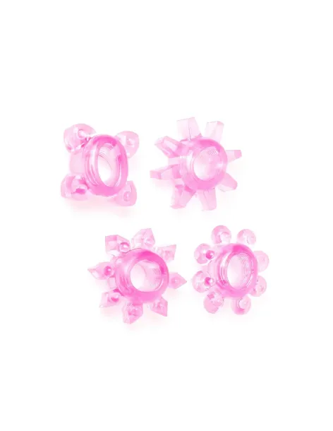 Set 4 anillos elásticos bulk. fuerte erección y más tiempo de placer - colores surtidos | Infarta toys | Anillos
