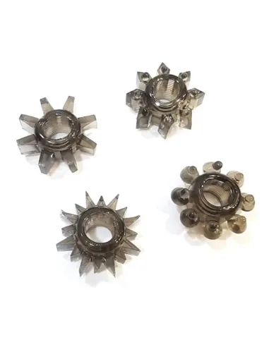 Set 4 anillos elásticos bulk. fuerte erección y más tiempo de placer - colores surtidos | Infarta toys | Anillos