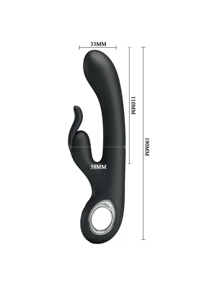 Vibrador carina punto g clitoris usb recargable silicona 12 funciones | Pretty love | Calor