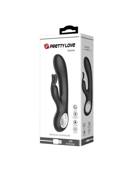 Vibrador carina punto g clitoris usb recargable silicona 12 funciones | Pretty love | Calor