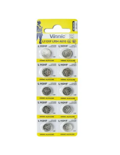 Pilas ag10-lr54 - blister x 10 unidades | Vinnic | Pilas y baterias