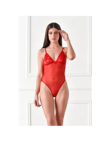Body de tul y encaje rojo | Malena | Bodies