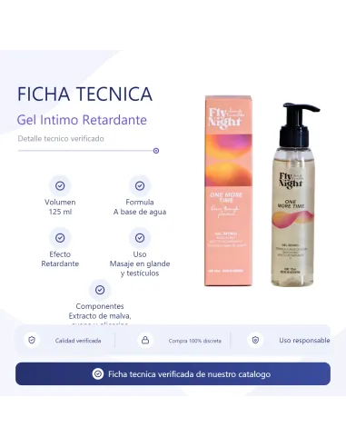 Gel intimo retardante one more time 125ml | Fly night | Retardante