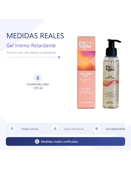 Gel intimo retardante one more time 125ml | Fly night | Retardante