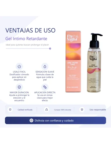 Gel intimo retardante one more time 125ml | Fly night | Retardante