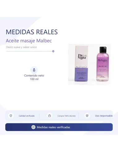 Aceite masaje malbec 100ml | Fly night | Corporales