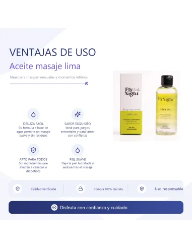 Aceite masaje lima 100ml | Fly night | Corporales